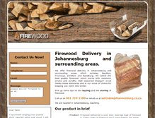 Tablet Screenshot of firewood.injohannesburg.co.za
